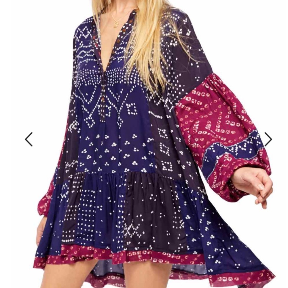 Free People Shibory Tunic dress. Not new but‎ not worn. Retail 128